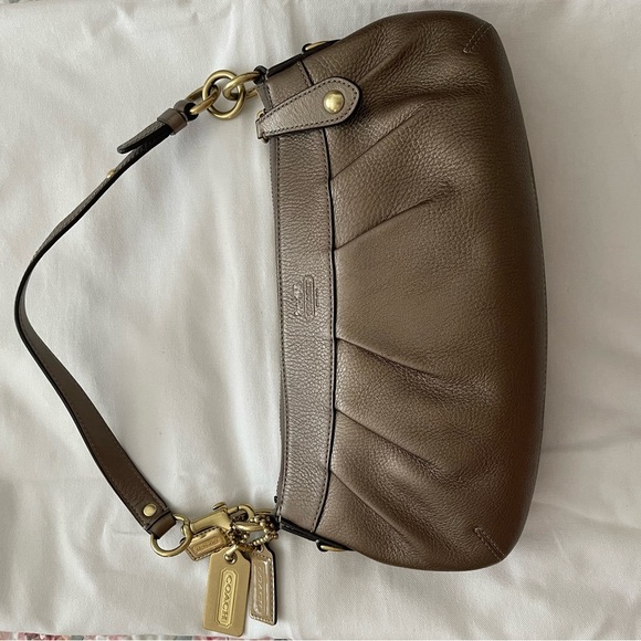 Used Vintage Coach Dark Brown Leather Shoulder Bag - Picture 1 of 6